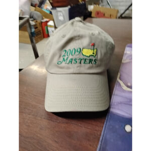2008 The Masters Augusta National Golf Hat Cap Tan Adjustable